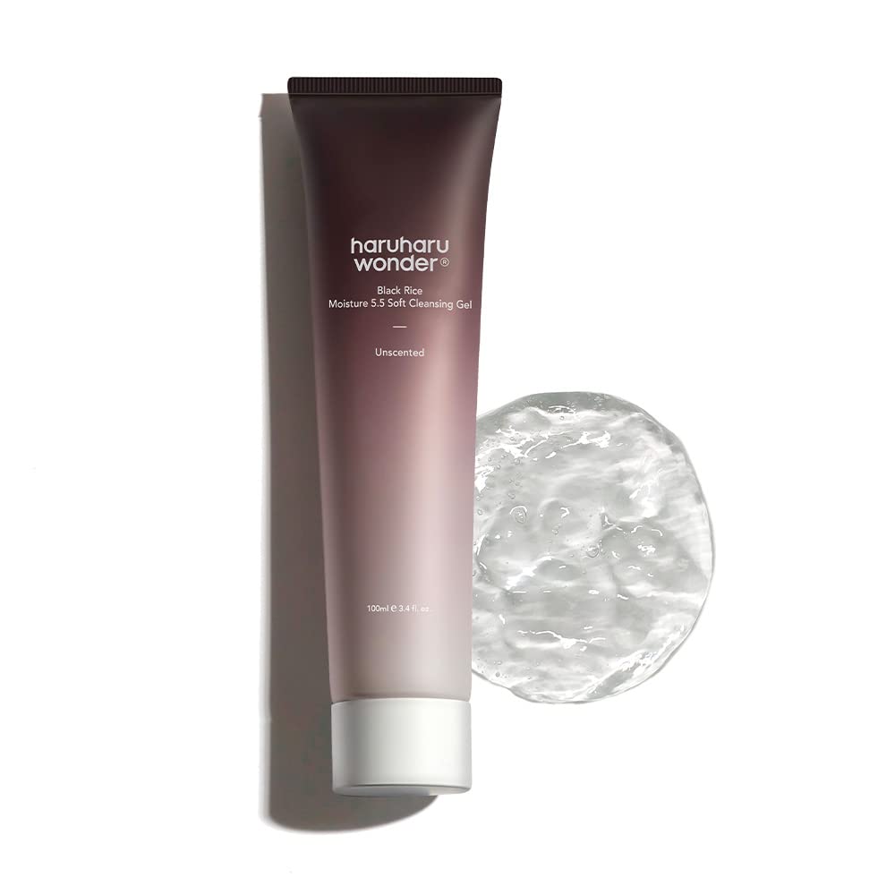 Haruharu Wonder | Black Rice Moisture 5.5 Gel nettoyant doux 100 ml | Nettoyant moussant au riz noir