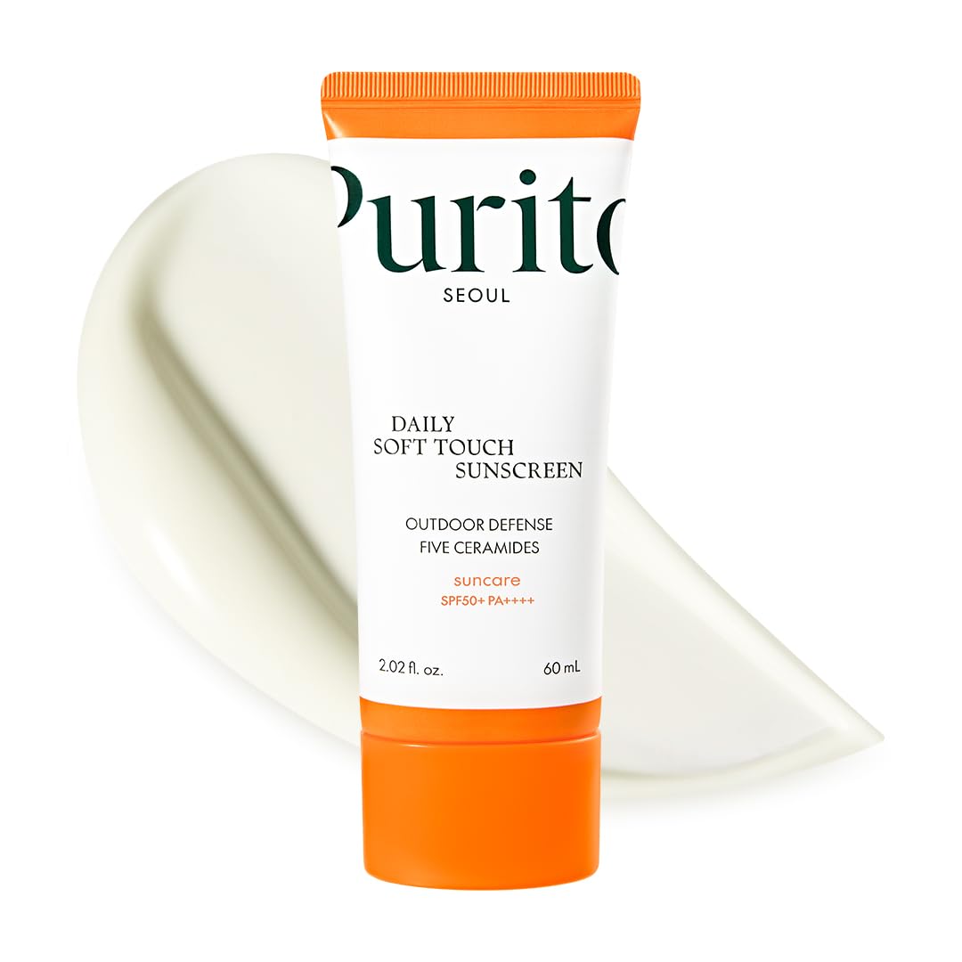 PURITO Crème solaire quotidienne douce au toucher 60 ml SPF 50+ PA ++++ ingrédients sûrs, large spec