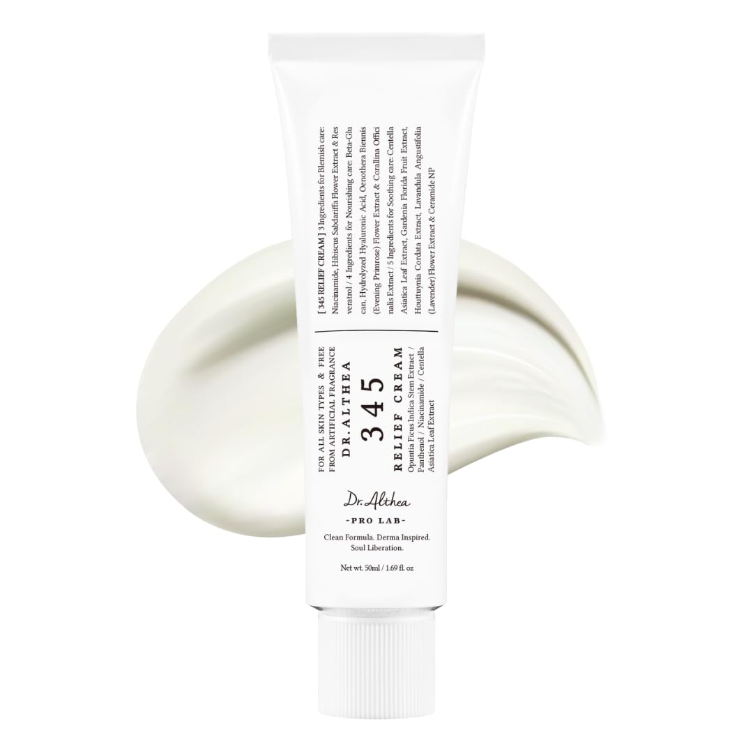Dr.Althea 345 Relief Cream, Soothing Moisturizer with PDRN & Centella, For All Skin Types (50ml, Pac
