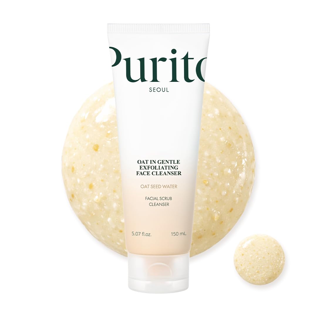 PURITO Korean Oat Exfoliant Visage Polish Doux & Effective Daily Scrub Hydrating Face Cleanser Oat S