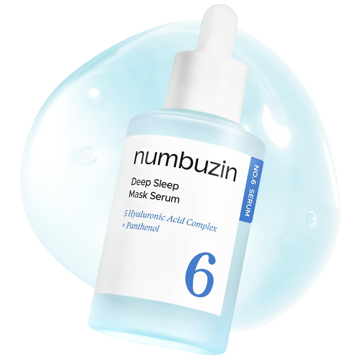 numbuzin Sérum N° 6 - Masque de sommeil profond - Avec acide hyaluronique - Hydratant, frais et écla