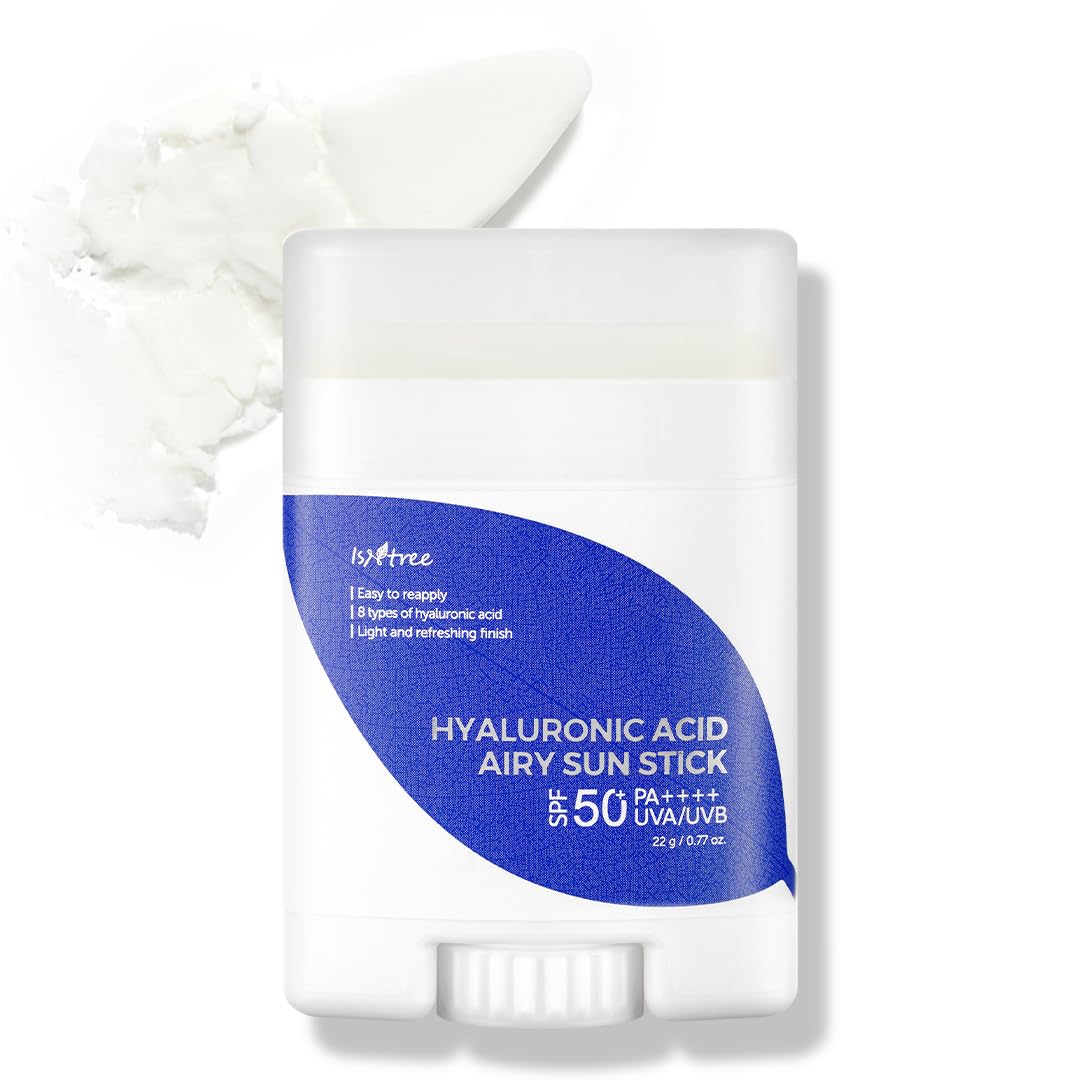 ISNTREE Hyaluronic Acid Airy Sun Stick, Sunscreen Ideal for On the Go, Sunscreen SPF 50+