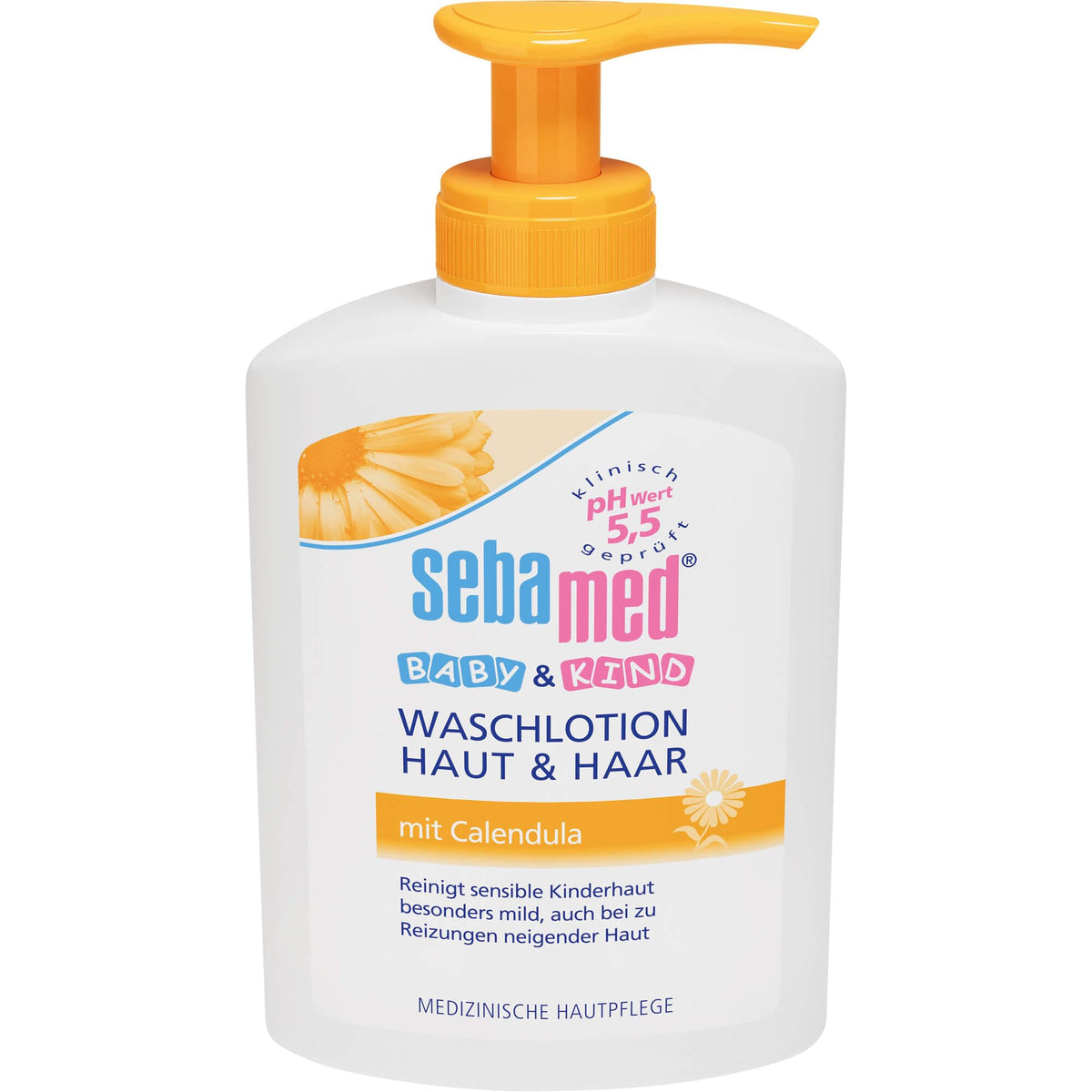 Sebamed Lotion lavante pour bébé et enfant - Avec calendula - 200 ml - Nettoie en douceur la peau se