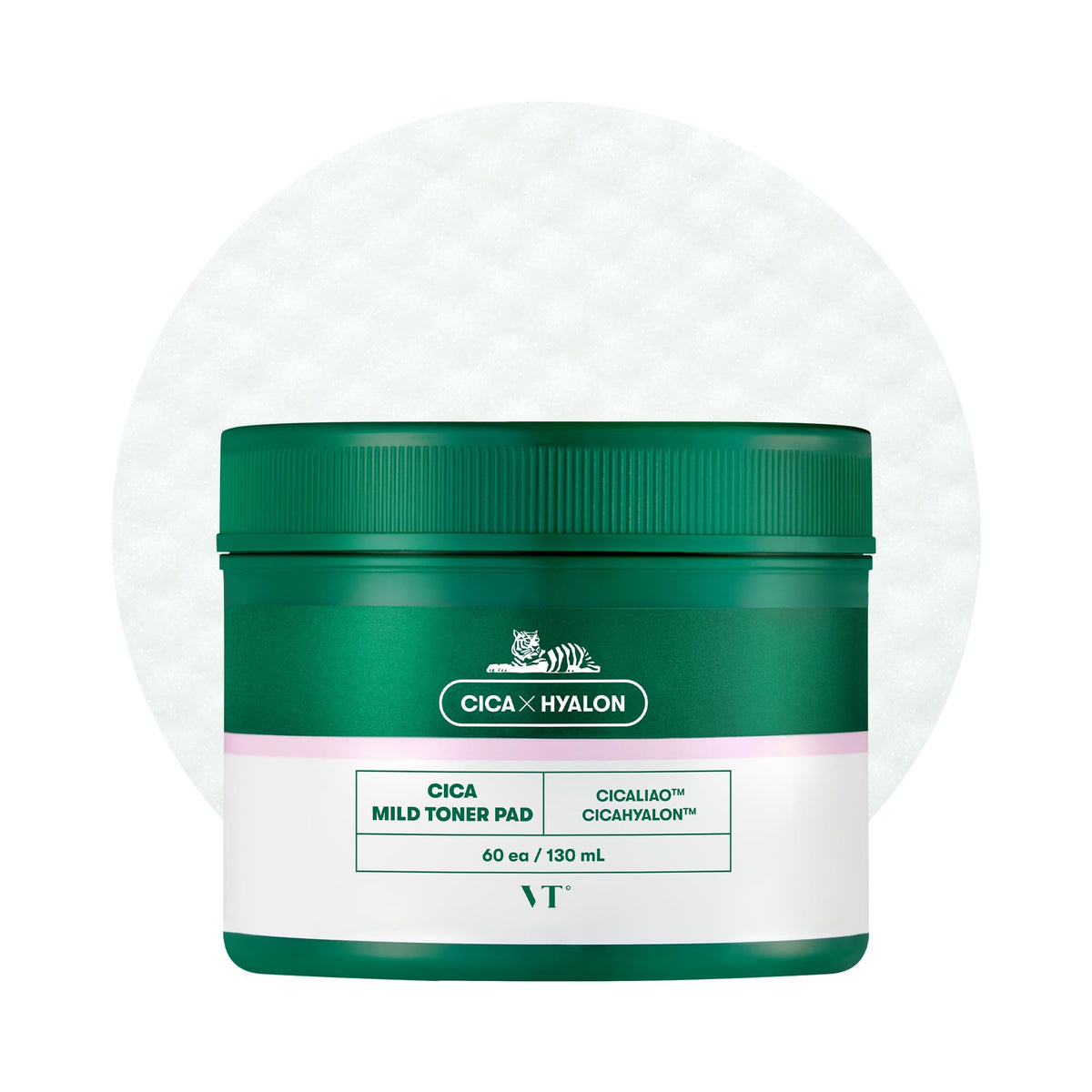VT COSMETICS VT CICA MILD TONER PAD (60ea, 130ml)