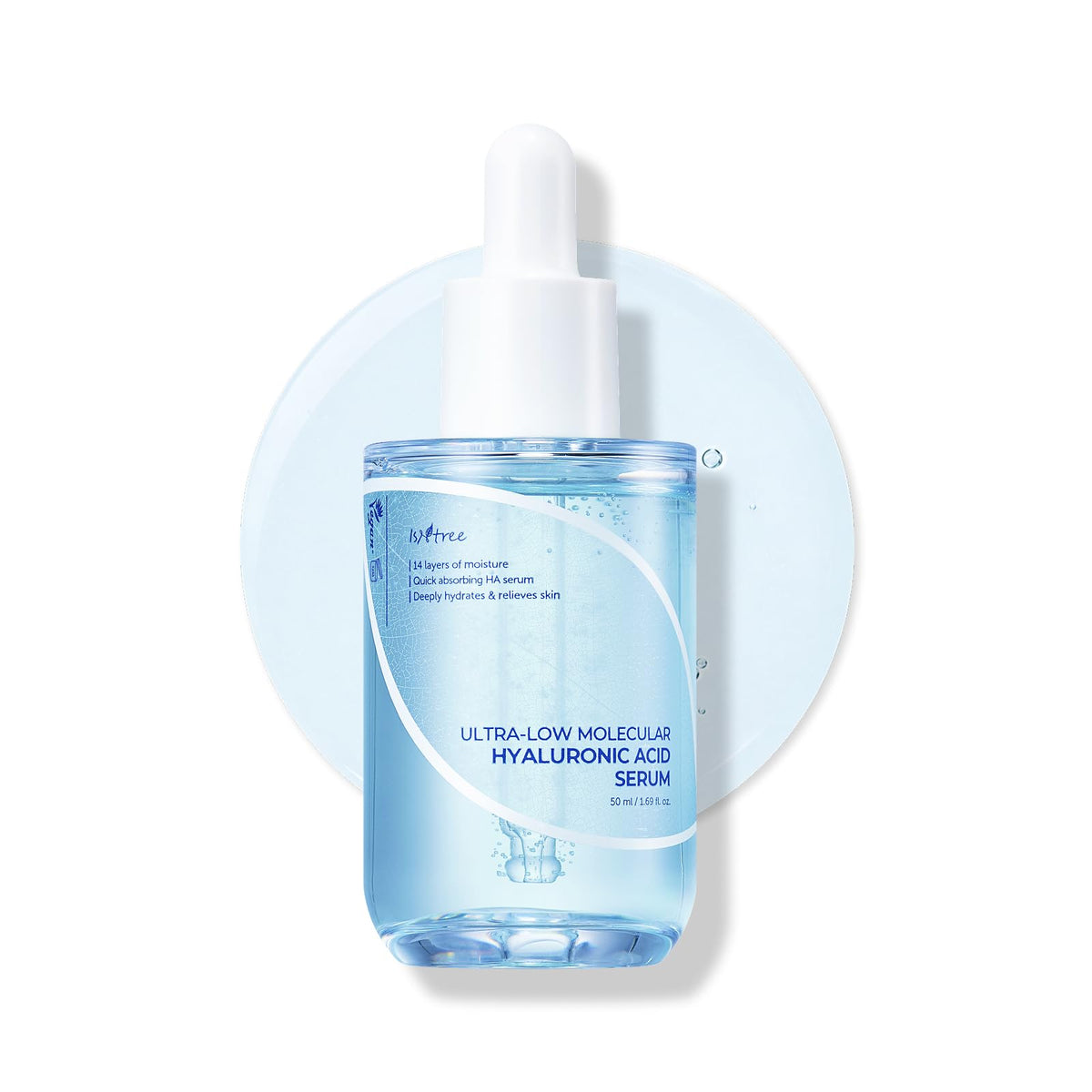 ISNTREE Hyaluronic Acid Serum with Ultra Low Molecular Weight, 50 ml, 1.69 fl.oz, Fast Absorbing Hya