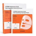 COSRX 5 PDRN Hyaluronic Acid Vital Hydrating Hydrogel Mask, 3 Pieces for the Face with 5% PDRN and 8