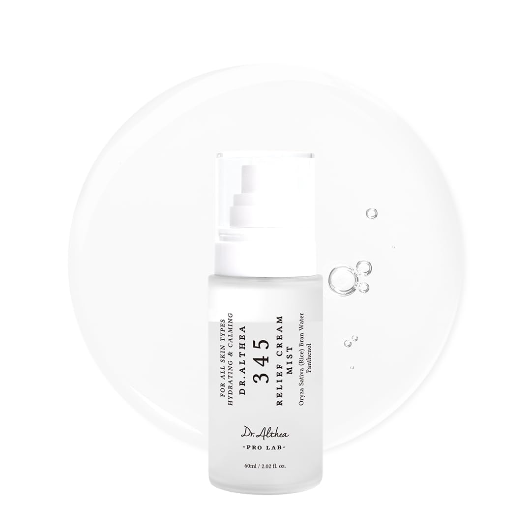 Dr.Althea 345 Relief Cream Mist | Brume Visage Hydratante à l’Extrait de Riz | Soin Apaisant pour Pe