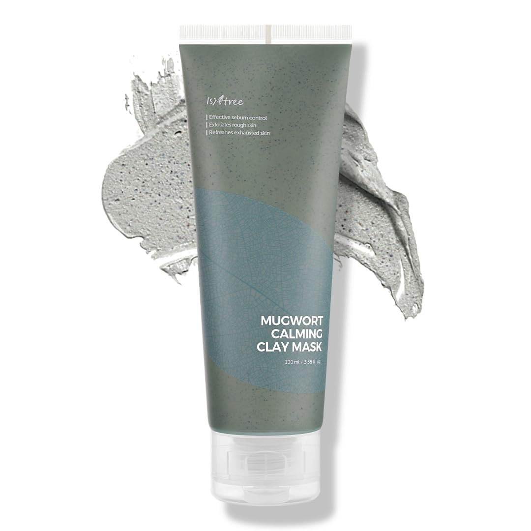 IsNtree Masque à l'argile apaisante à l'armoise 100 ml, 3,38 fl.oz | Contrôle du sébum | Resserremen