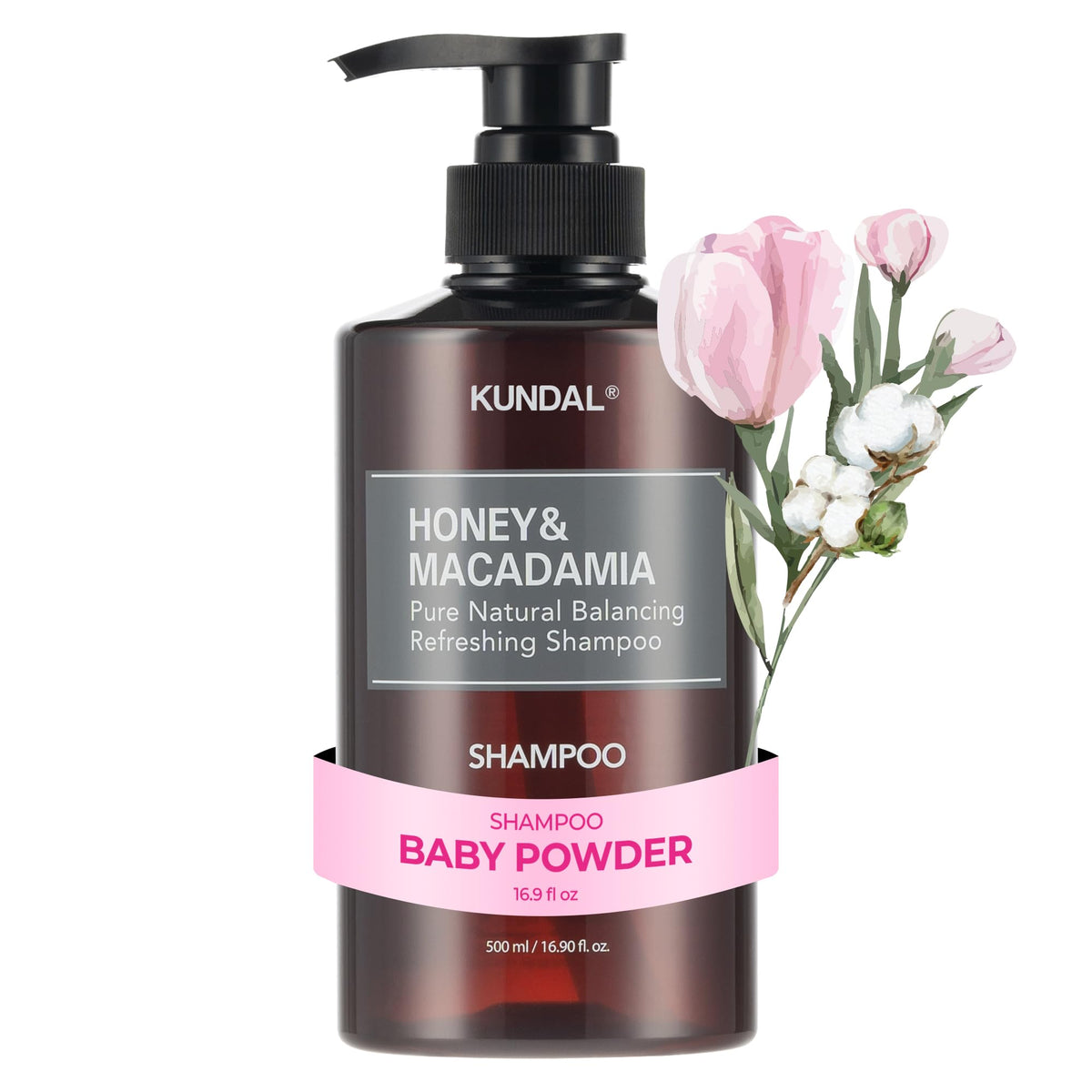KUNDAL Nature Shampoo 500ml (Baby Powder)
